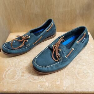Chatham The Deck II G2 Men's US 12 Blue Premium Leather Boat Shoes